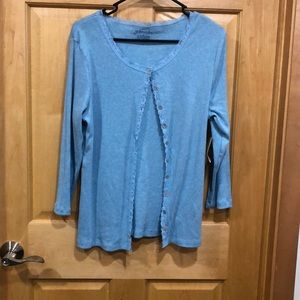 BOGO St. Johns Bay Blue Button Up Cardigan NWT